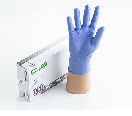 Перчатки нитриловые CLEAN+SAFE, М, сиреневый 100 шт