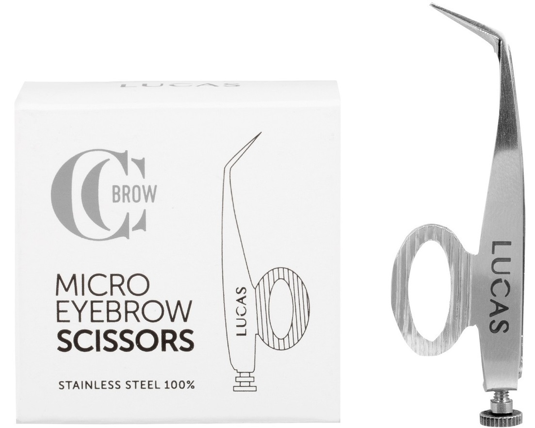 Микроножницы для бровей, Micro Eyebrow Scissors, LUCAS, CC Brow