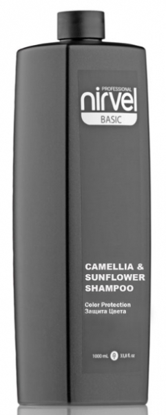 Шампунь для окрашенных волос "NIRVEL" CAMELLA&SUNFLOWER SHAMPOO 1 л