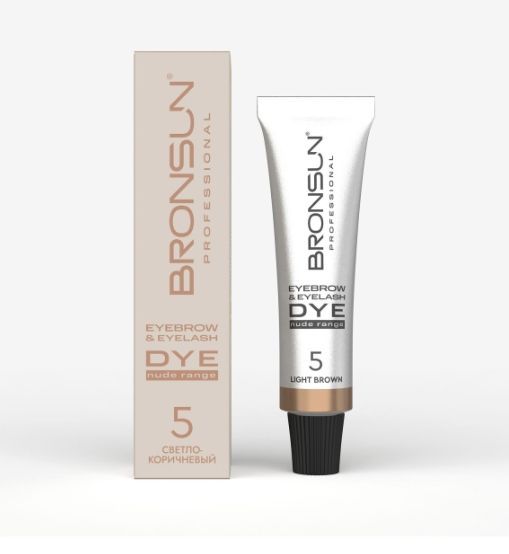 Крем-краска для бровей и ресниц NUDE RANGE BRONSUN, цвет светло-коричневый #5, 15 мл